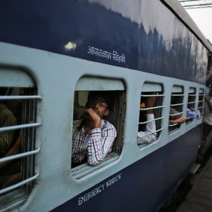 File photo of a train in New Delhi. Four have been killed after the derailment of a passenger train after a suspected explosion on the tracks. Photo: AP