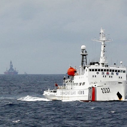 A Chinese coastguard vessel on patrol near the oil exploration rig in the South China Sea, which has now been moved. Photo: Reuters