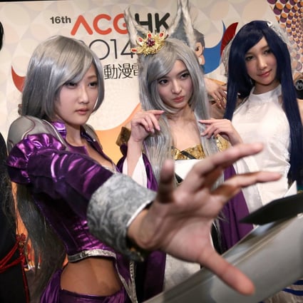 More than 730,000 are expected to attend, many dressed as characters such as these from the gameTower of Saviours. Photo: Nora Tam