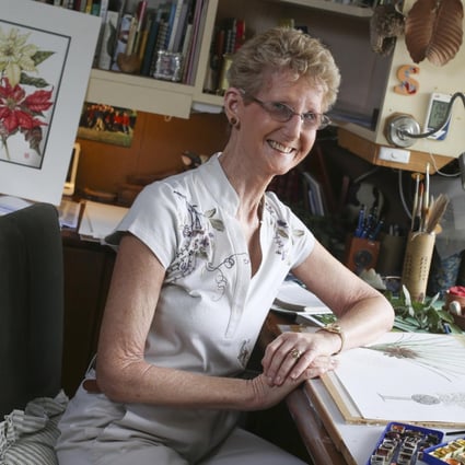 Botanical artist Sally Grace Bunker in her Mui Wo home. Photo: K.Y. Cheng