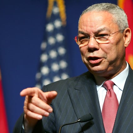 US Secretary of State Colin Powell makes a point a question during a news conference in Beijing in 2004. Photo: Reuters