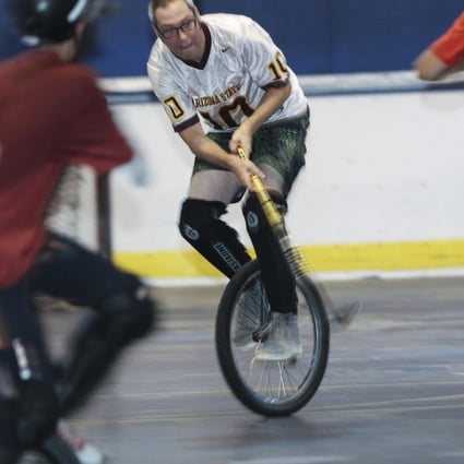 One for all: unicycle hockey calls for excellent balance. Photos: Jonathan Wong, Dickson Lee, Bruce Yan, Edward Wong
