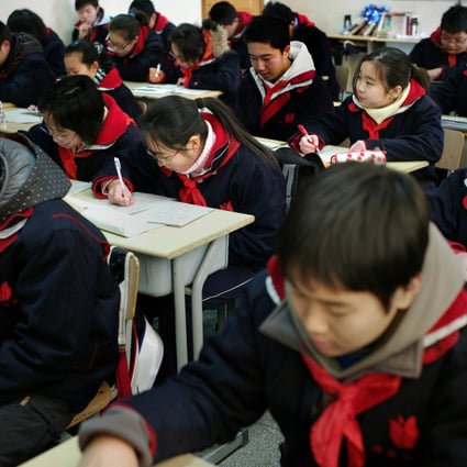 Students in a Shanghai school. Many Chinese who want to study in the US nevertheless have no idea about America's about. Photo: AFP