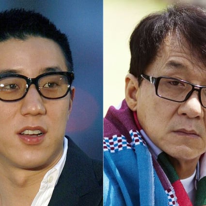 Jaycee (left) and Jackie Chan.