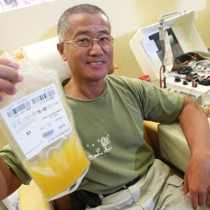 Former police officer Li Kam-keung has donated blood more than 500 times. Photo: David Wong/SCMP
