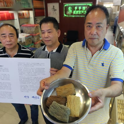 Owners (from left) Yeung Yee-hing, Yeung Ding-yung and Yeung Ding-yin want to save their long-standing business. Photo: David Wong