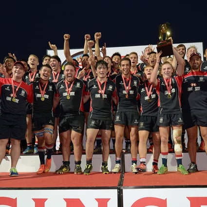 Hong Kong’s U19s celebrate winning the Asian qualifier tournament after they beat South Korea in Colombo on Saturday. As champions they will now compete for the 2015 World Rugby Under 20 Trophy to be played in Portugal next April. Photos: Thusith Wijedoru/DigiEye for ARFU