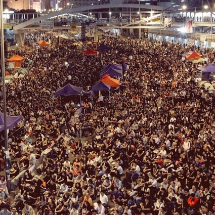Thousands returned to Admiralty last night. Photo: Edward Wong