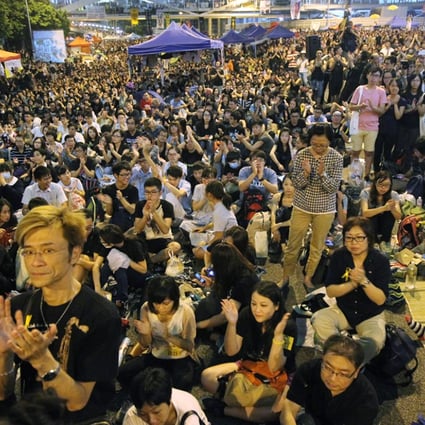 People's Daily has blamed the United States for colluding with Occupy Central protest organisers to try and foment a "colour revolution". Photo: Edward Wong