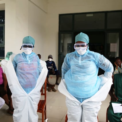 A team from China helps with training in Freetown. Photo: Xinhua
