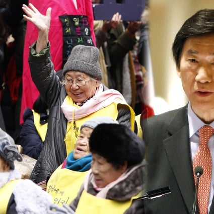 South Korean Foreign Minister Yun Byung-se (right) urged Japan to resolve the issue of “comfort women”. Photos: AP