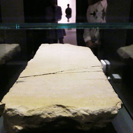 The Gabriel Revelation Stone was discovered in 2000 on the shores of the Dead Sea.Photo: Sam Tsang