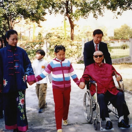 Xi Jinping with his father, who died in 2002. Photo: Xinhua
