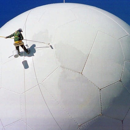 A radar dish used by the National Weather Service. Photo: AP