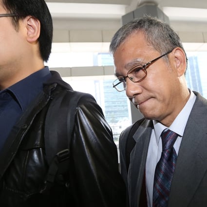 Chow Chi-wai (right) arrives at court. Photo: Sam Tsang