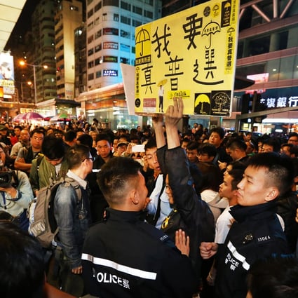 Pro-democracy activists "shopping" in Mong Kok. Photo: Nora Tam