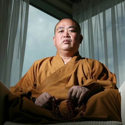 Henan University was first criticised in 2009 when its sports institute gave China's controversial monk, Shi Yongxin (above), abbot of the Shaolin Temple, the title of honorary professor. Photo: SCMP Pictures