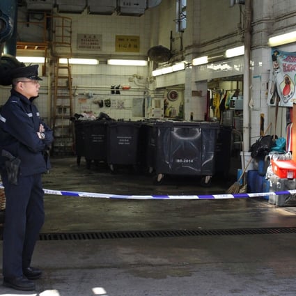 The body of a 15-year-old girl believed to have been involved in compensated dating was found at this refuse collection centre in Mong Kok. Photos: May Tse