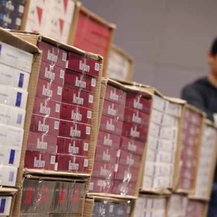 Customs officials seized about 2.1 million illicit cigarettes. Photo: David Wong