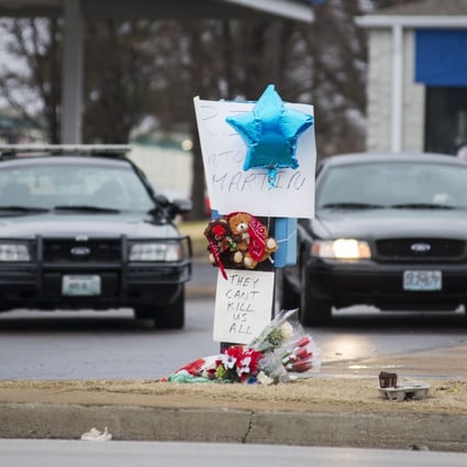 A memorial for Antonio Martin, an armed 18-year old black teen who was fatally shot by police in Berkeley, Missouri, December 24, 2014. Photo: Reuters