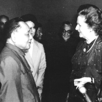 Chinese leader Deng Xiaoping (left) meets with then British Prime Minister Margaret Thatcher in Beijing in 1982. The two leaders met to discuss the future of Hong Kong. Photo: AP