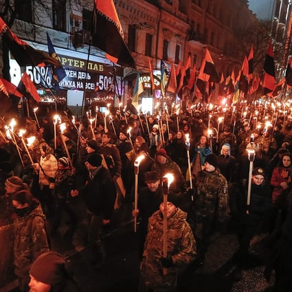 abort PEF ubetalt Thousands of Ukraine nationalists march in Kiev | South China Morning Post