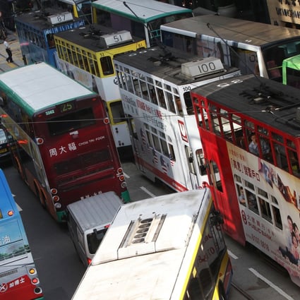 Minibuses and buses carry 71 per cent of total daily passenger boardings, but account for only 5 to 25 per cent of traffic on major roads. Photo: David Wong
