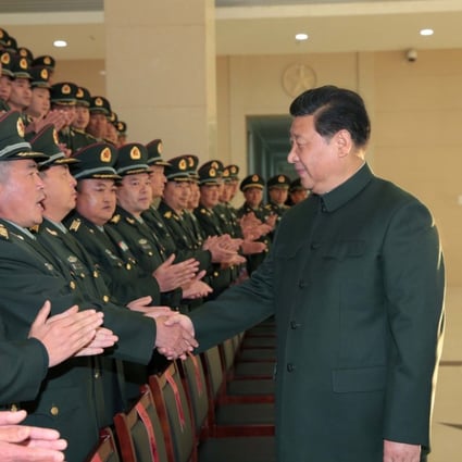 President Xi Jinping meets with senior officers of the 14th army group in Kunming. Photo: Xinhua