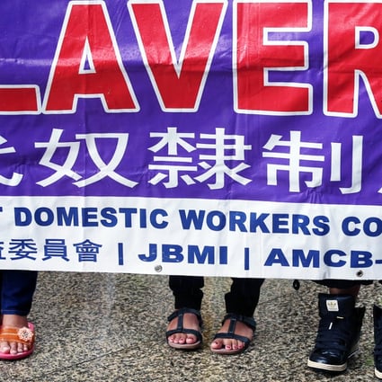 Rights groups campaign for better conditions for domestic helpers. Photo: K.Y. Cheng