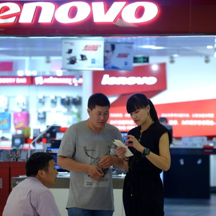 Lenovo’s gross profit for the third fiscal quarter increased 54 per cent. Photo: AFP