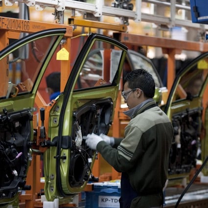 Production of car parts is being moved to Mexico as manufacturing costs there now are lower than in China despite the increase in wages in the past 10 years. Photo: Bloomberg