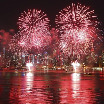 The Lunar New Year fireworks display over the Hudson River, in New York. Photo: China’s Central Academy of Fine Arts