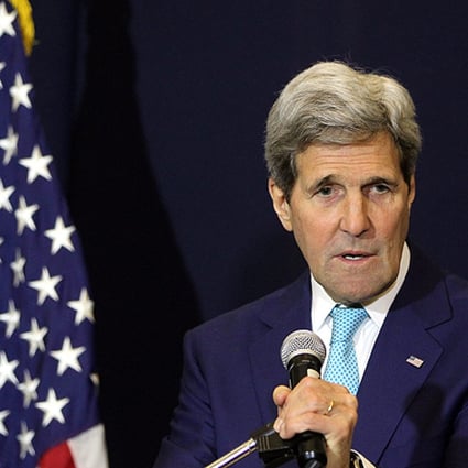 US Secretary of State John Kerry answers questions during a news conference in the Red Sea resort of Sharm El-Sheikh on Saturday. Photo: EPA