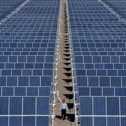 A large solar power plant near Dunhuang , Gansu province is part of China''s rapidly growing green energy capacity. Photo: Reuters