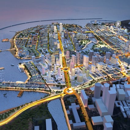 Artist's impression of the proposed Colombo Port City project. Photo: SCMP pictures
