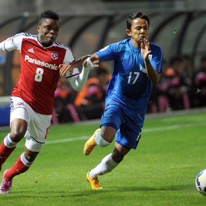 South China's Mahama Awal damaged his right knee ligament last month. Photo: Xinhua