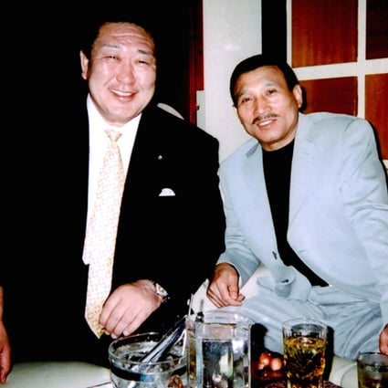 Hidetoshi Tanaka (left) with Shinobu Tsukasa, the head of the Yamaguchi-gumi.Photo: SCMP Pictures