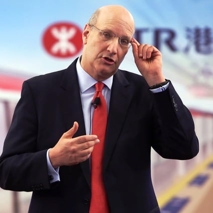 Jay Walder left the MTR in August, a year before the end of his contract, after an internal report accused him of failing to be more critical in monitoring the progress of the multibillion-dollar high-speed link to Guangzhou. Photo: Sam Tsang