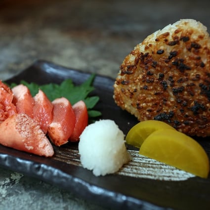 Grilled rice ball and cod roe. Photos: Jonathan Wong
