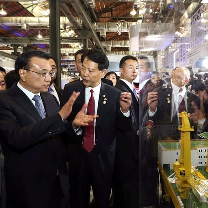 Chinese Premier Li Keqiang visits a Chinese equipment manufacturing exhibition in Rio De Janeiro on Wednesday. Photo: Xinhua