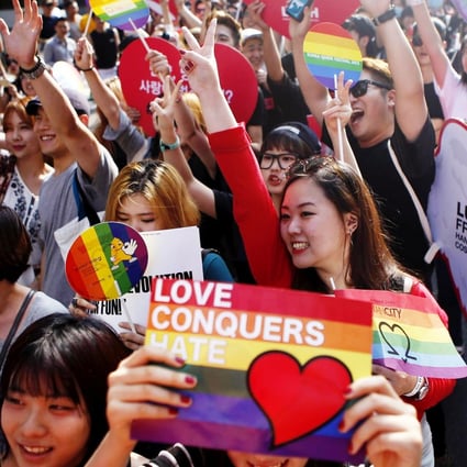 South Koreans join a gay pride parade in Seoul. Photo: Reuters