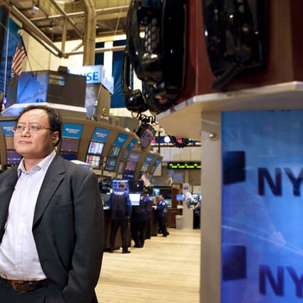 Renren chairman and CEO Joseph Chen on the floor at the New York Stock Exchange, May 4, 2011. Photo: Reuters