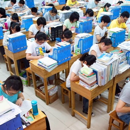 Pupils prepare for the gaokao, China's gruelling university entrance examinations. Photo: Xinhua