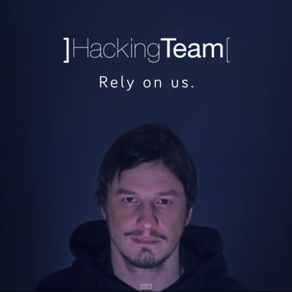A promotional image for Hacking Team, the Italian cybersecurity firm which last week suffered a major attack with hackers publishing documents that showed it had worked with alleged human rights abusers including Sudan and Egypt. Photo: SCMP Pictures