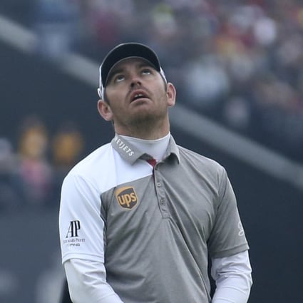 Louis Oosthuizen rolls his eyes after missing a putt on the 17th during the play-off. Photo: AP
