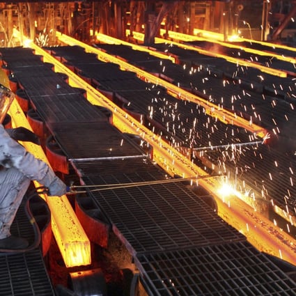 China's steel sector is estimated to have about 300 million tonnes of excess annual production capacity. Photo: Reuters
