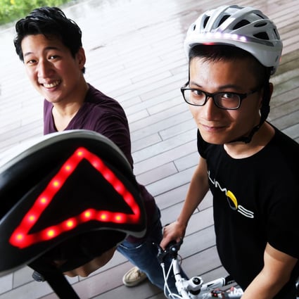 Ding Eu-wen (left) and Jeff Chen came up with their idea over their safety concerns. Photo: Dickson Lee