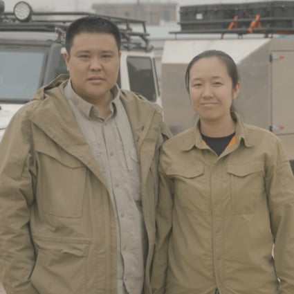 Zhang Xinyu and Liang Hong in China before starting their trip to the Middle East. Photo: Zhang Xinyu