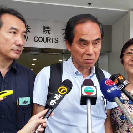 Ngai Che-wing (centre) says he will consider an appeal against his conviction. Photo: Thomas Chan