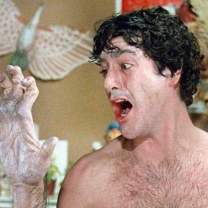 David Naughton watches himself transform in the cult movie, An American Werewolf in London. Photo: SCMP Picture